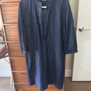 Lauren Ralph Lauren Indigo Denim Tunic Dress – Size 10